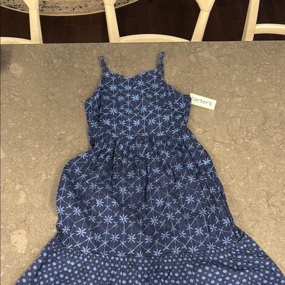 Carter's Blue and White Ruffled Tiered Sundress - Picture 1 of 6